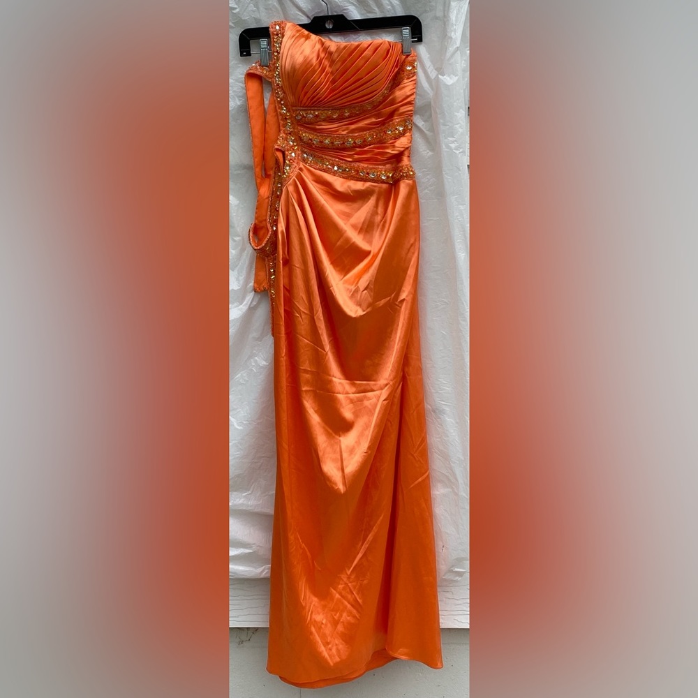 Orange prom dress